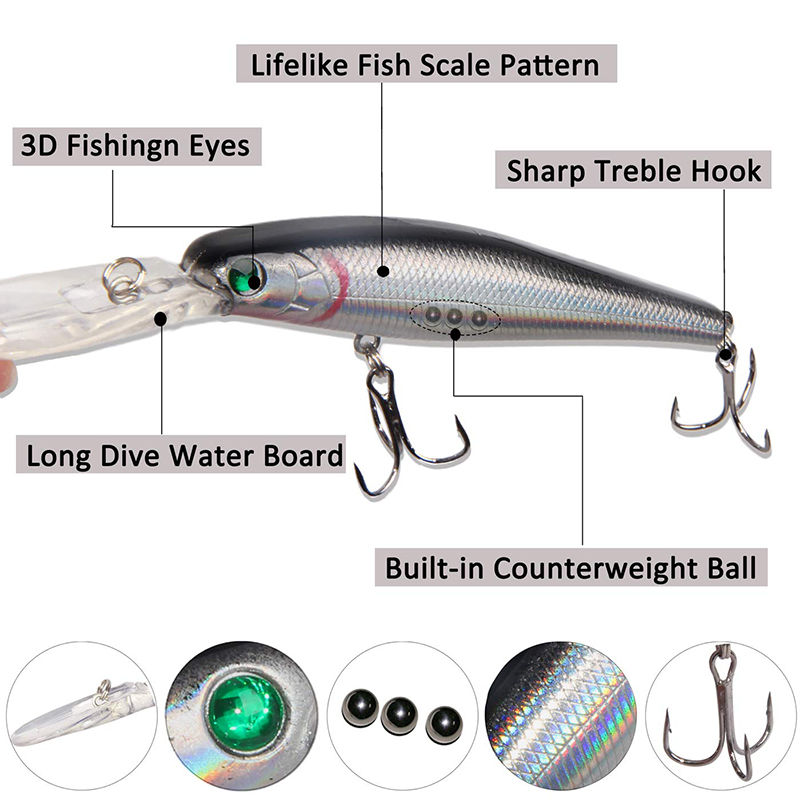 10 шт., рыболовная приманка в  – обзор и цена Fishing Equipment Shop